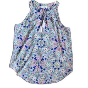 Boho Paisley Tassel Top S Vibrant Festival Summer Vacation NWOT